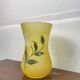 Yellow glass paste vase from the early 20th century signed Lily