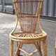 Paire de chaises et table rotin osier vintage XXème