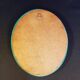 Small turquoise oval mirror