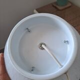 Lampe œuf en verre rose années 70