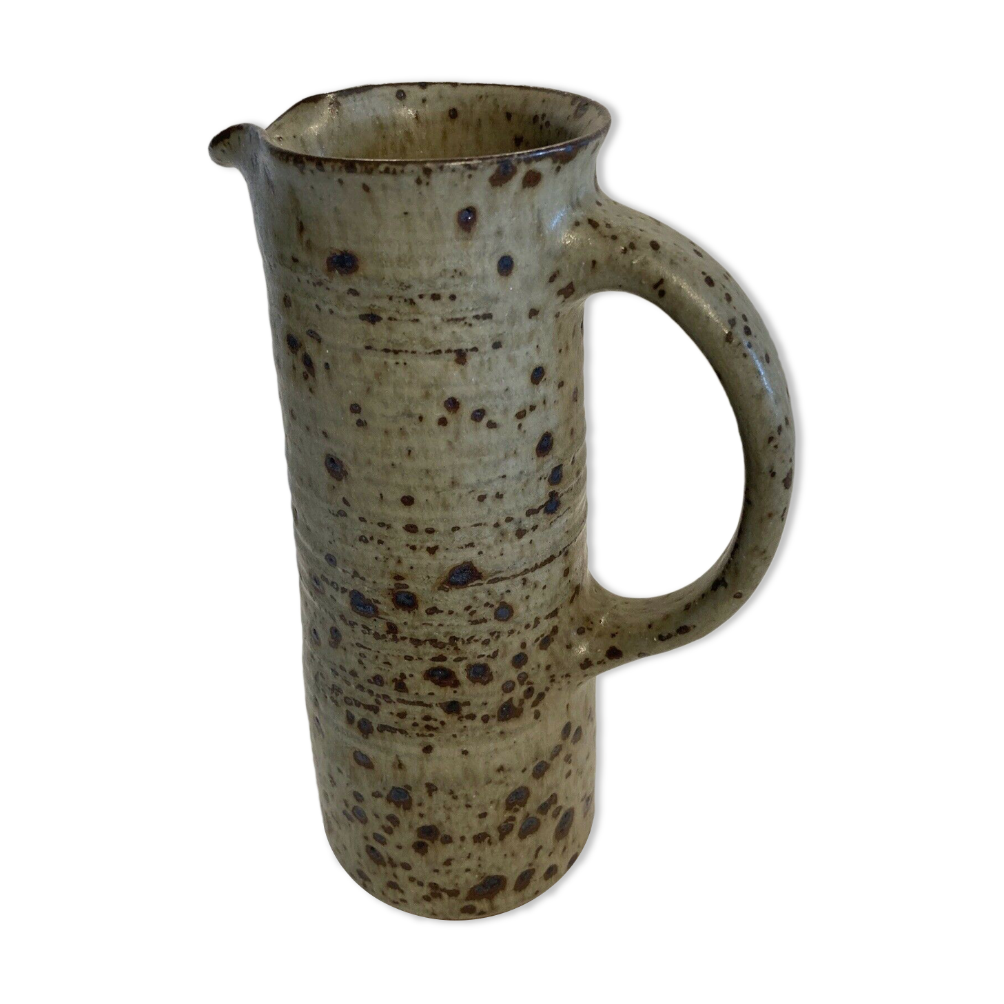 Pichet signed sylvie dufour gres la borne la puisaye epoque 1950/1960