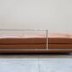 Cognac leather sofa bed, handmade by Eileen Gray, 1980/1990