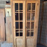 Vitrine parisienne bois brut