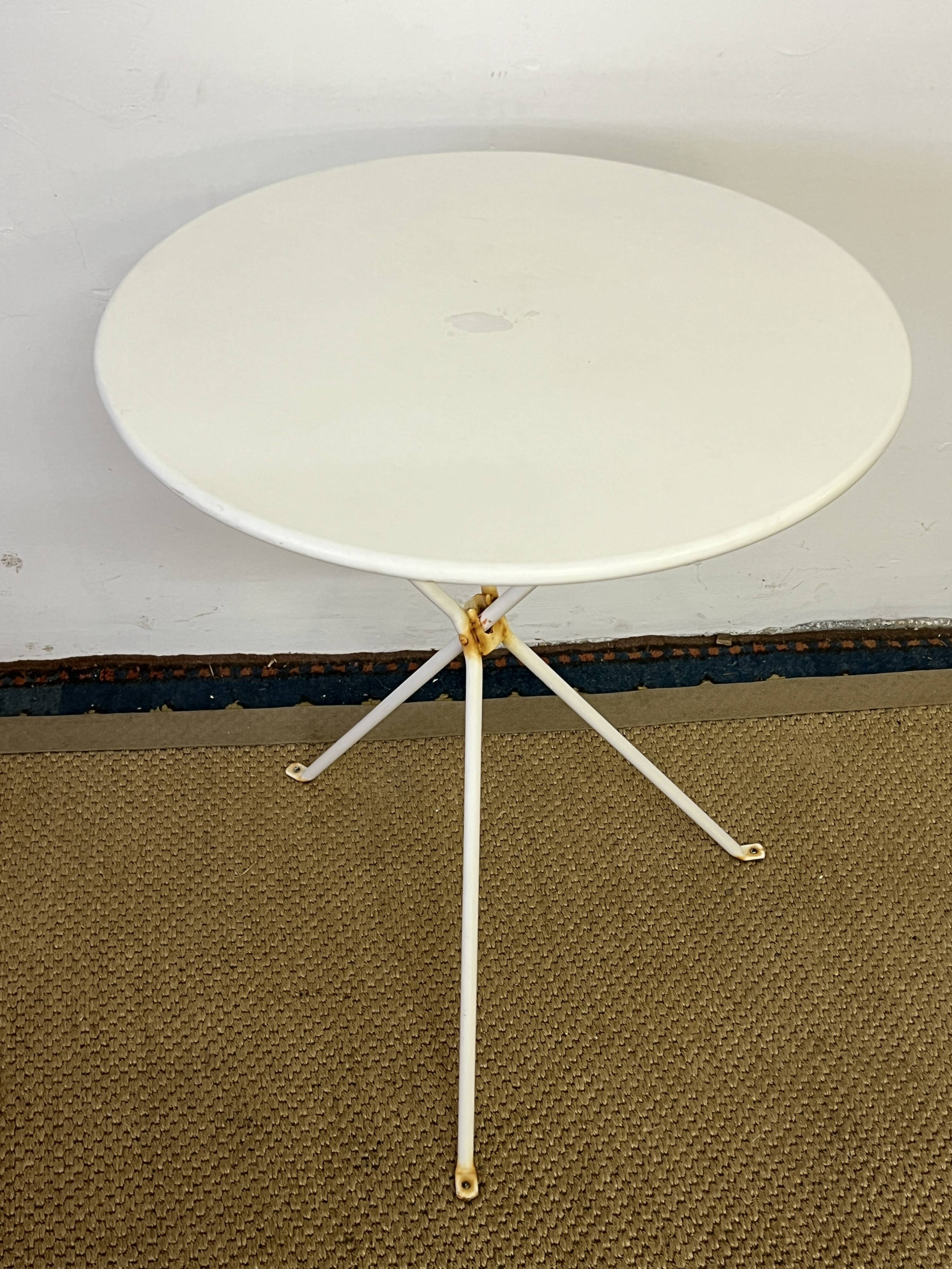 Vintage metal bistro table