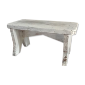 Dressmaker in white patinated wood bench