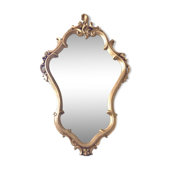 Golden baroque period mirror