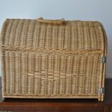 Wicker/rattan cat cage - 1970s