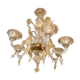 Chandelier murano Barovier gold inlay