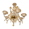 Chandelier murano Barovier gold inlay