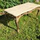 Louis XV coffee table in white Carrara marble with a gilded bronze base.