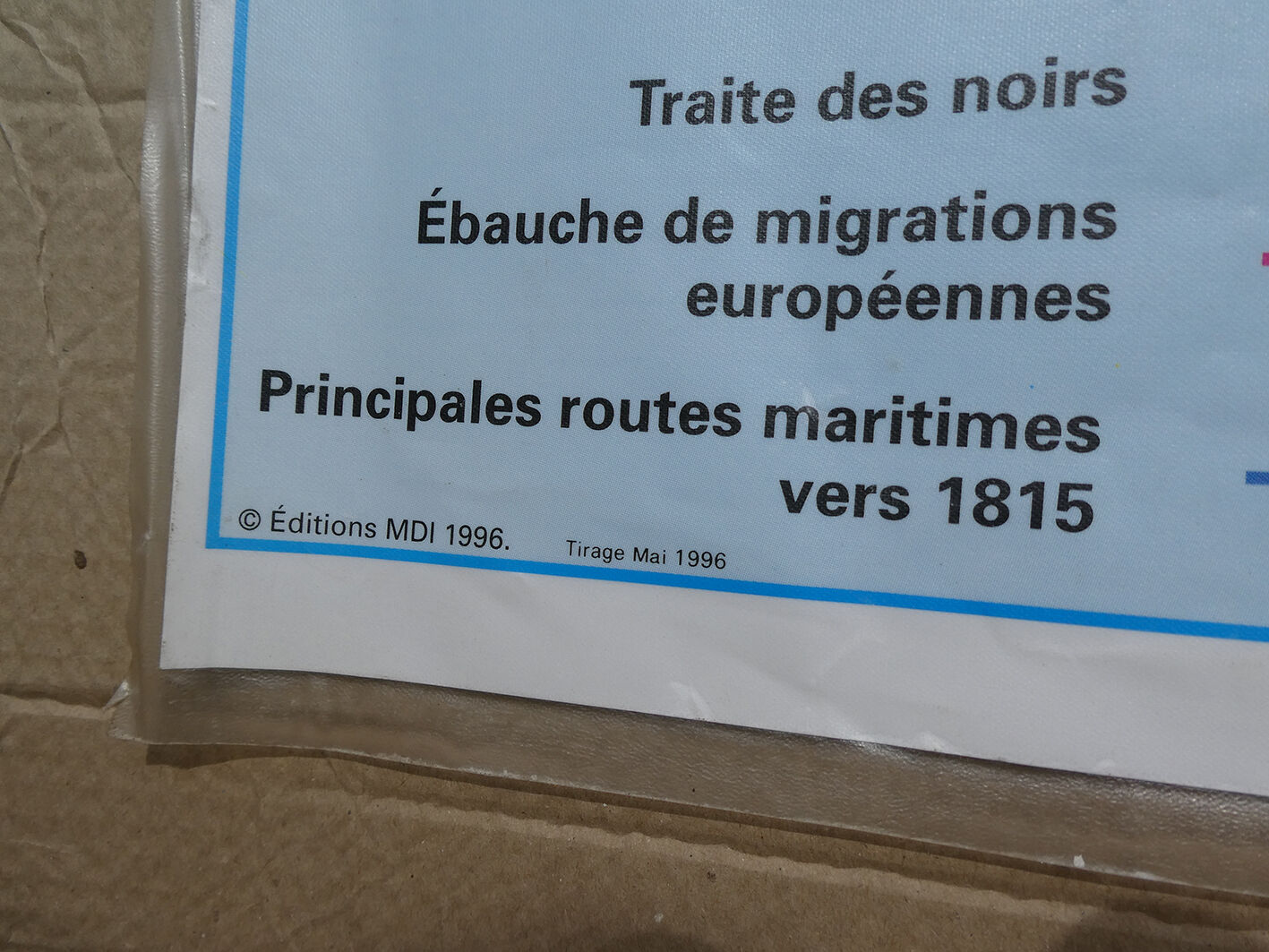 Vintage MDI school map "The World in the Early 19th Century"