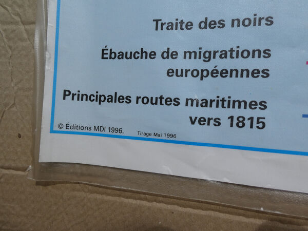 Carte scolaire vintage MDI ''Le Monde au début du XIXe siècle