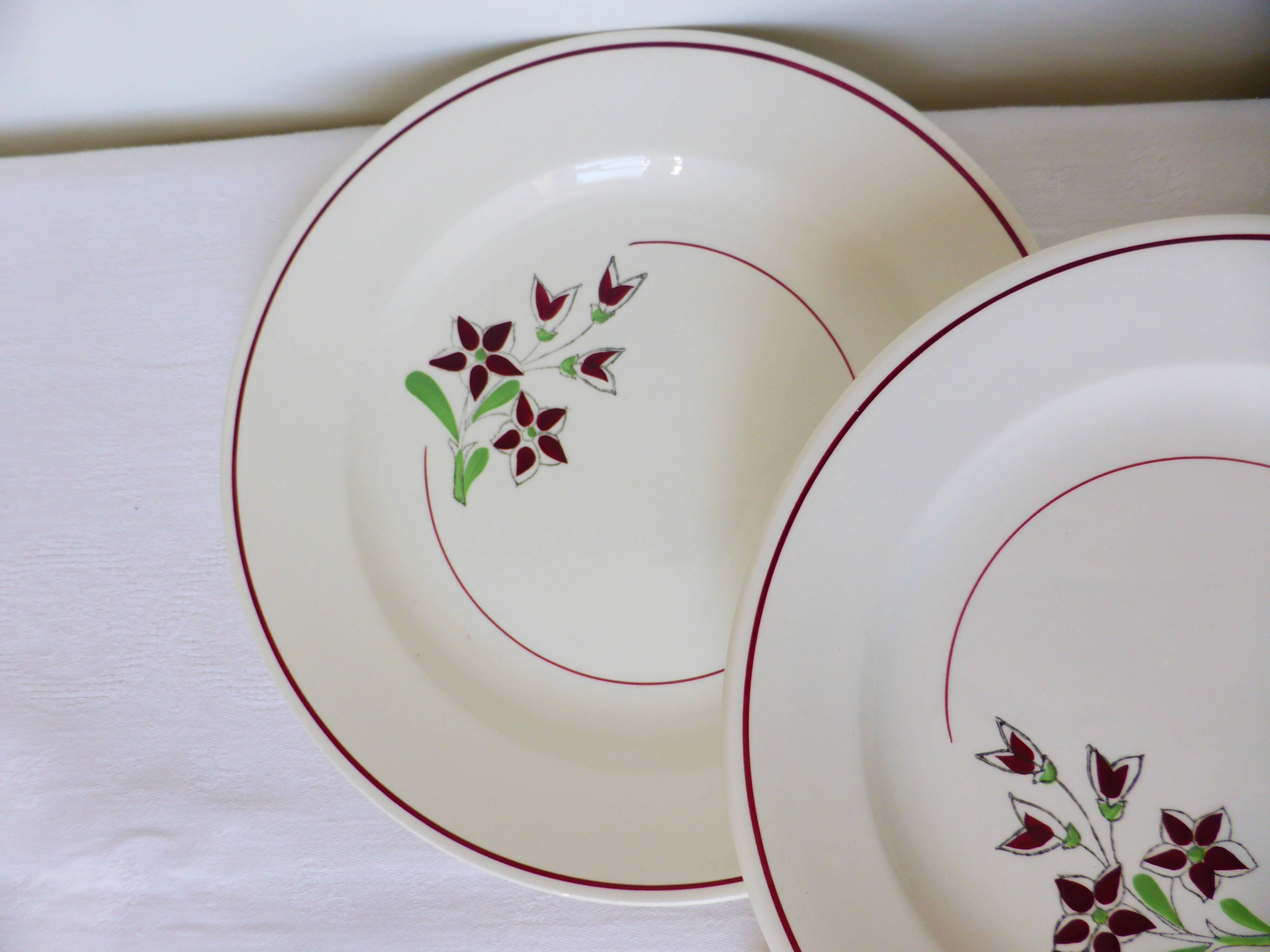 4 vintage flat plates from the Salins factory 210663