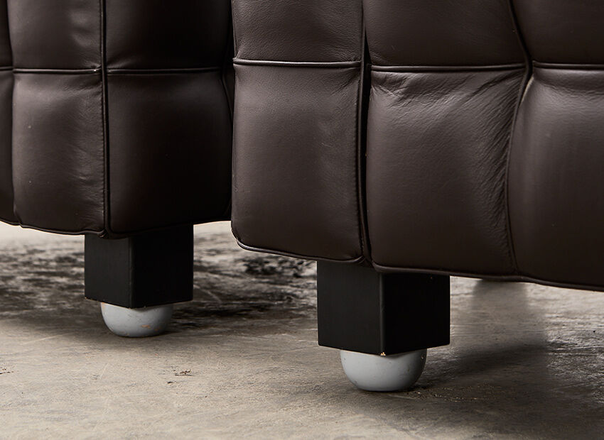 Josef Hoffman pair of Kubus lounge chairs for Wittmann Austria 1910/2011