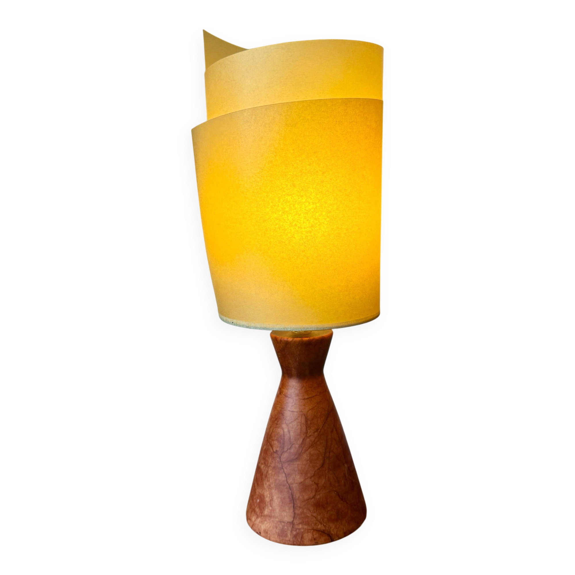 Red marble lamp, 1960 Art Deco