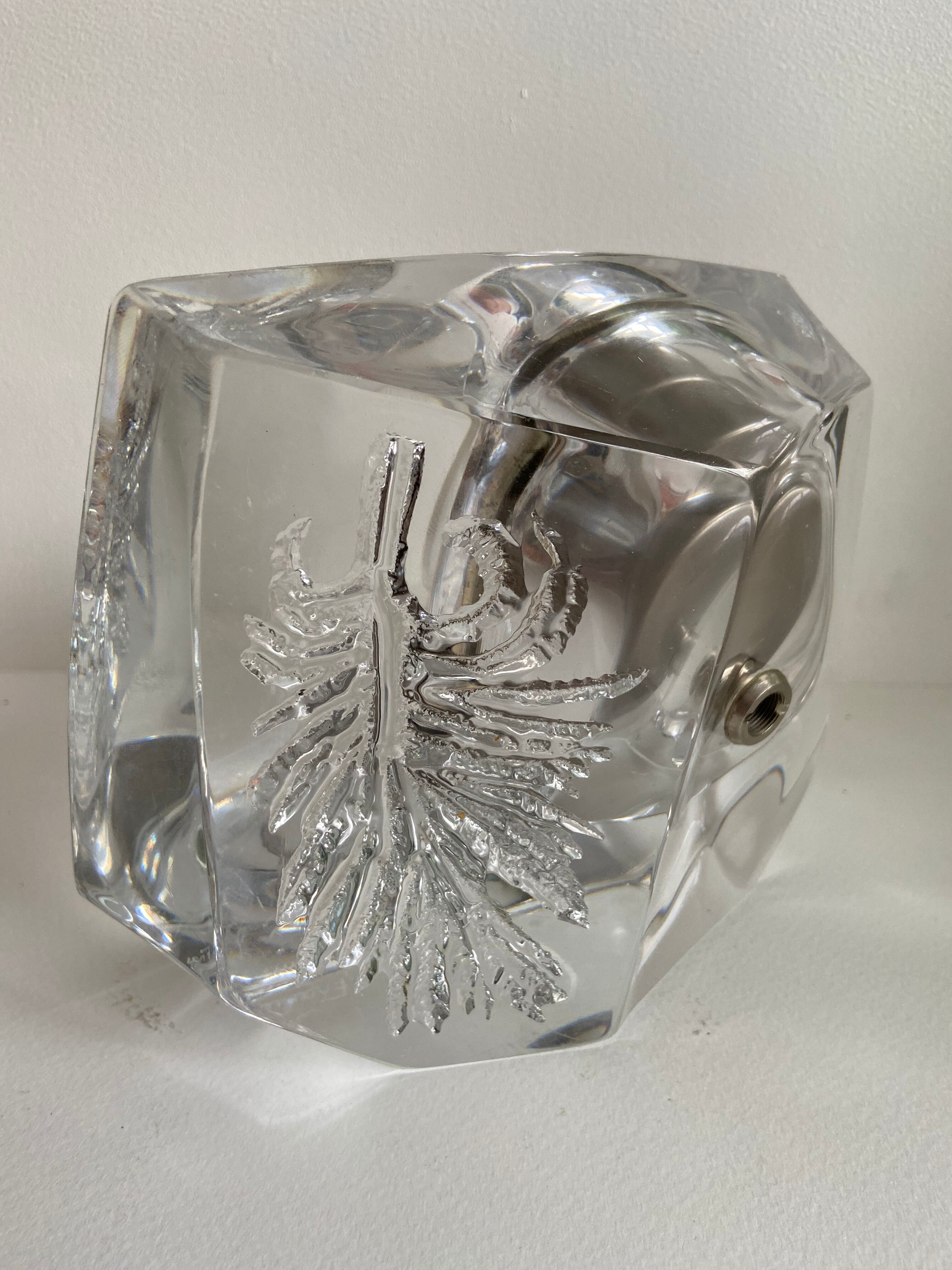 Crystal clock by Daum 1970