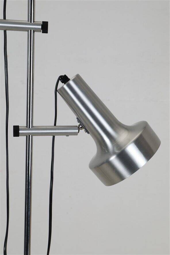 Danish modern design double spot floor lamp / reading lamp / aluminum / 1970s-1980s
