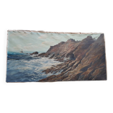 Huile sur toile marine début XXeme