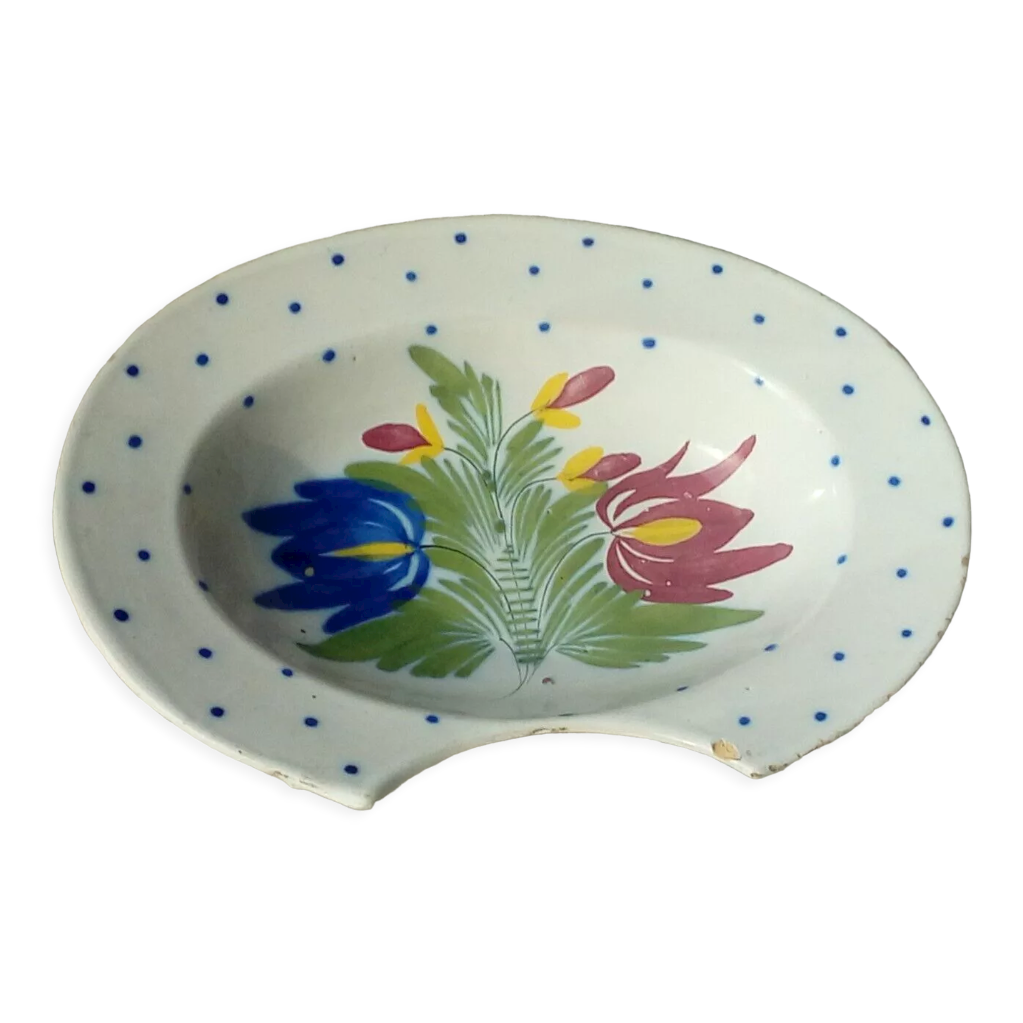 Beard dish barber faience of St Clement end XIXth
