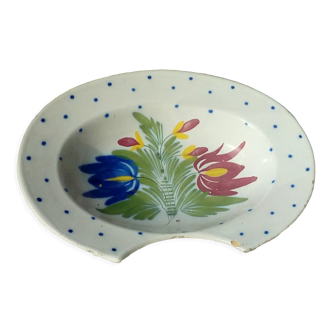 Beard dish barber faience of St Clement end XIXth