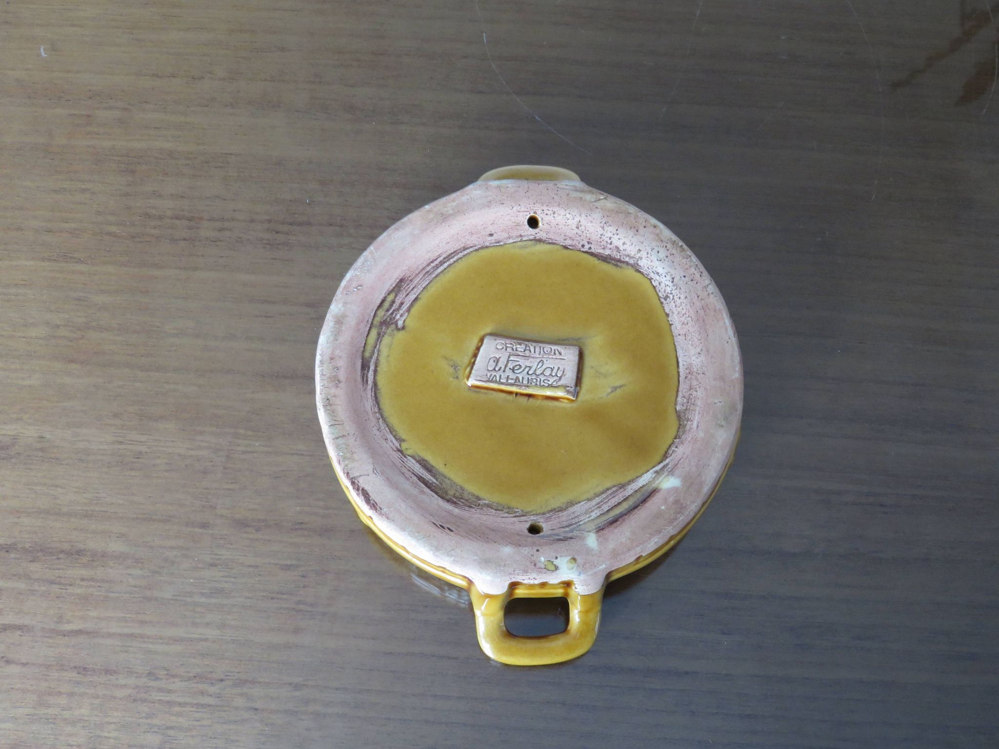 Albert Ferlay Vallauris ceramic bottle coaster 50s 60s