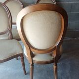 Suite 4 chairs medallion wood and fabric