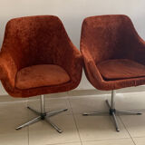 4 vintage 1970 vintage egg armchairs