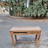 Bureau en bois massif bicolore