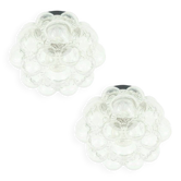 Pair of Bubble Glass Ceiling Lights by Helena Tynell for Limburg, 1970s