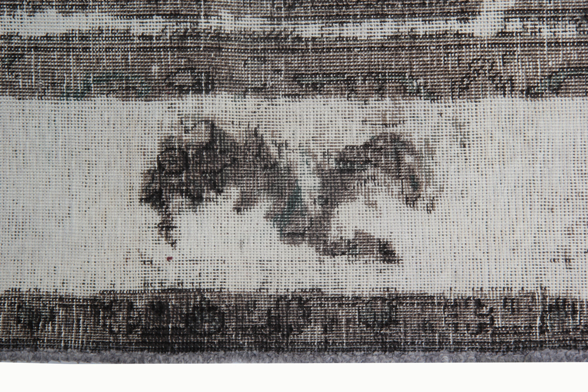 Grey overdyed persian rug traditional handmade persian carpet- 198x285cm