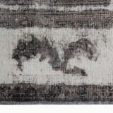 Grey overdyed persian rug traditional handmade persian carpet- 198x285cm