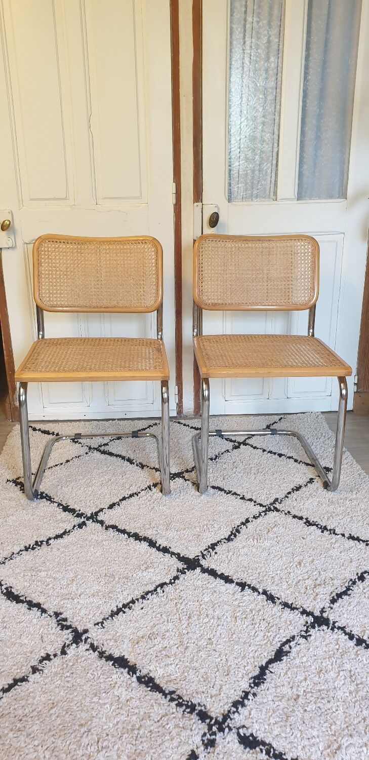 Pair of Cesca B32 Breuer chairs