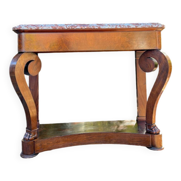 19th Century Empire Style Mahogany Console Table