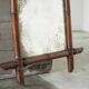 Faux Bamboo Mirror in Wood and Aged Mirror, Early 20th Century