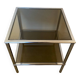 Square coffee table, chrome and smoked glass, 1970s