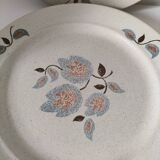 6 Saint-Amand stoneware dinner plates, Sologne pattern
