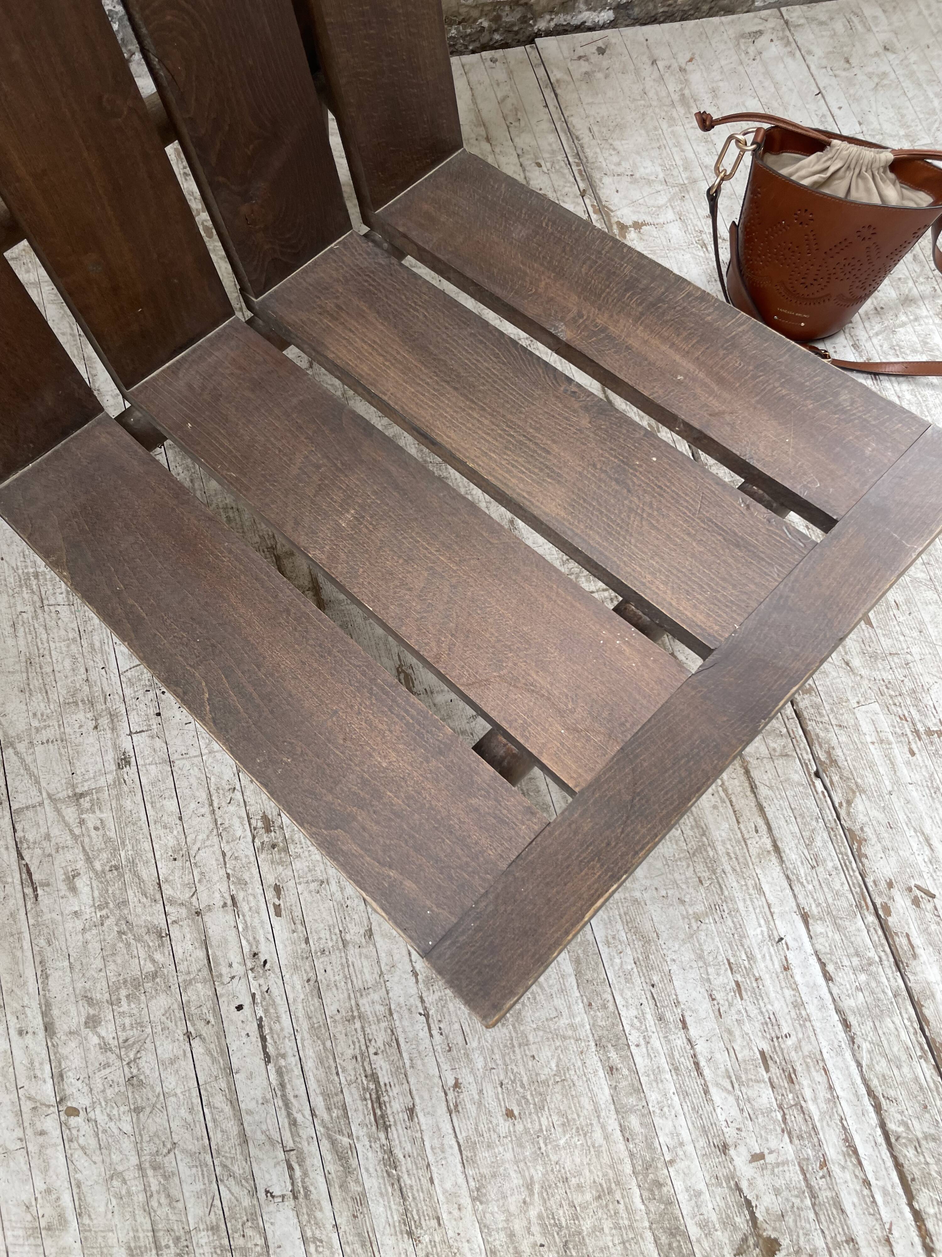 Modernist oak armchair