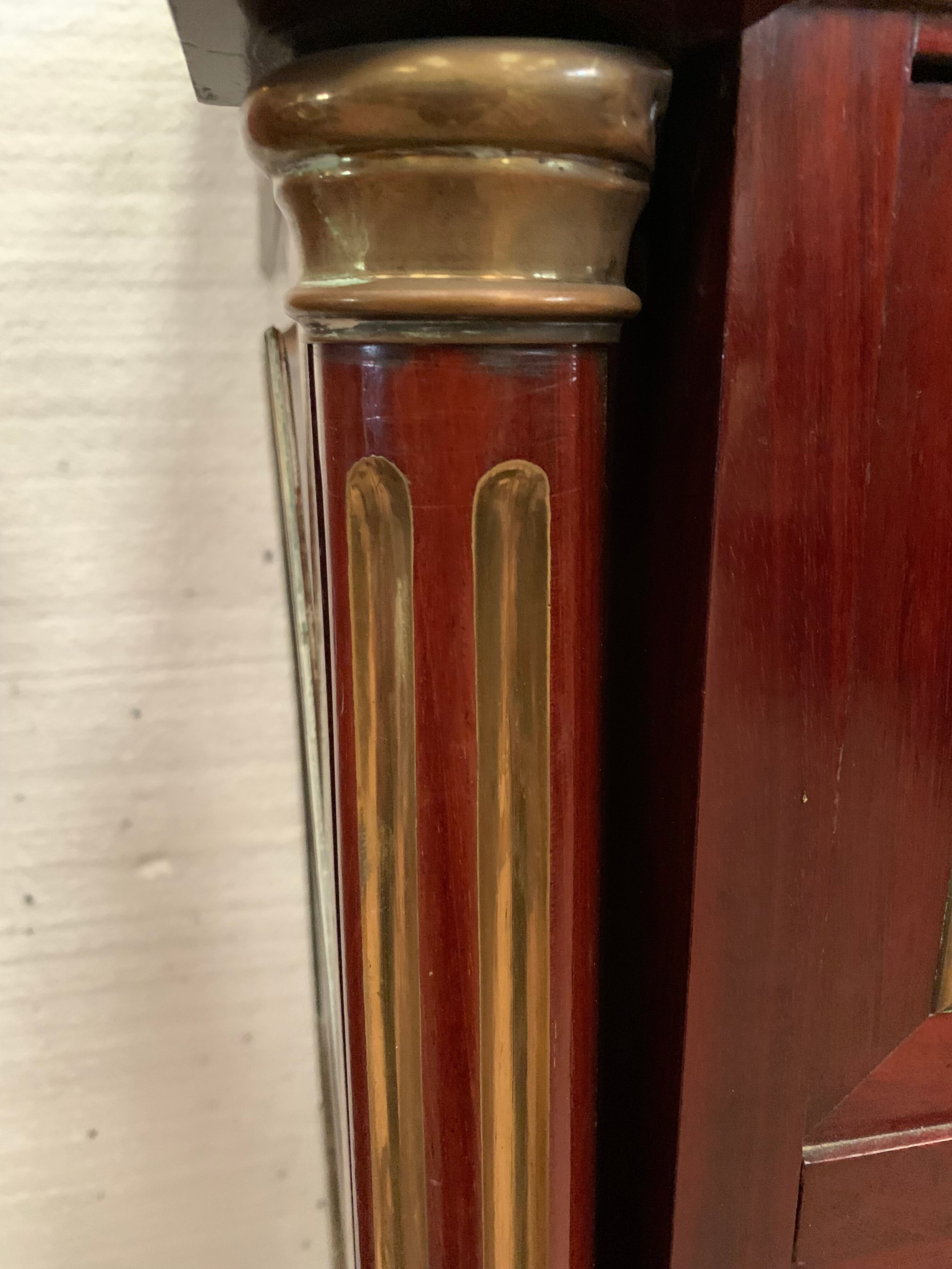 Semainier in trompe l'oeil Safe furniture of Napoleon III style Mahogany XX century