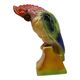 Large Cockatoo Saint-Clément France Hand-Painted Ceramic Tropical Bird