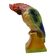 Large Cockatoo Saint-Clément France Hand-Painted Ceramic Tropical Bird