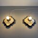Pair of brown and cream ceramic wall lights by PAN Leuchten, 1970 Germany