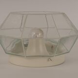 white glass ceiling lights by Limburg, Germany, 1960s.