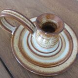 Pair of stoneware candlesticks