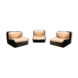 Set of 3 modular armchairs 70s vintage