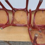 4 red chairs bistro Baumann