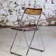 Folding chair in plexiglass and chrome, 1970