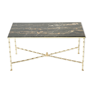 Table basse bambou laiton