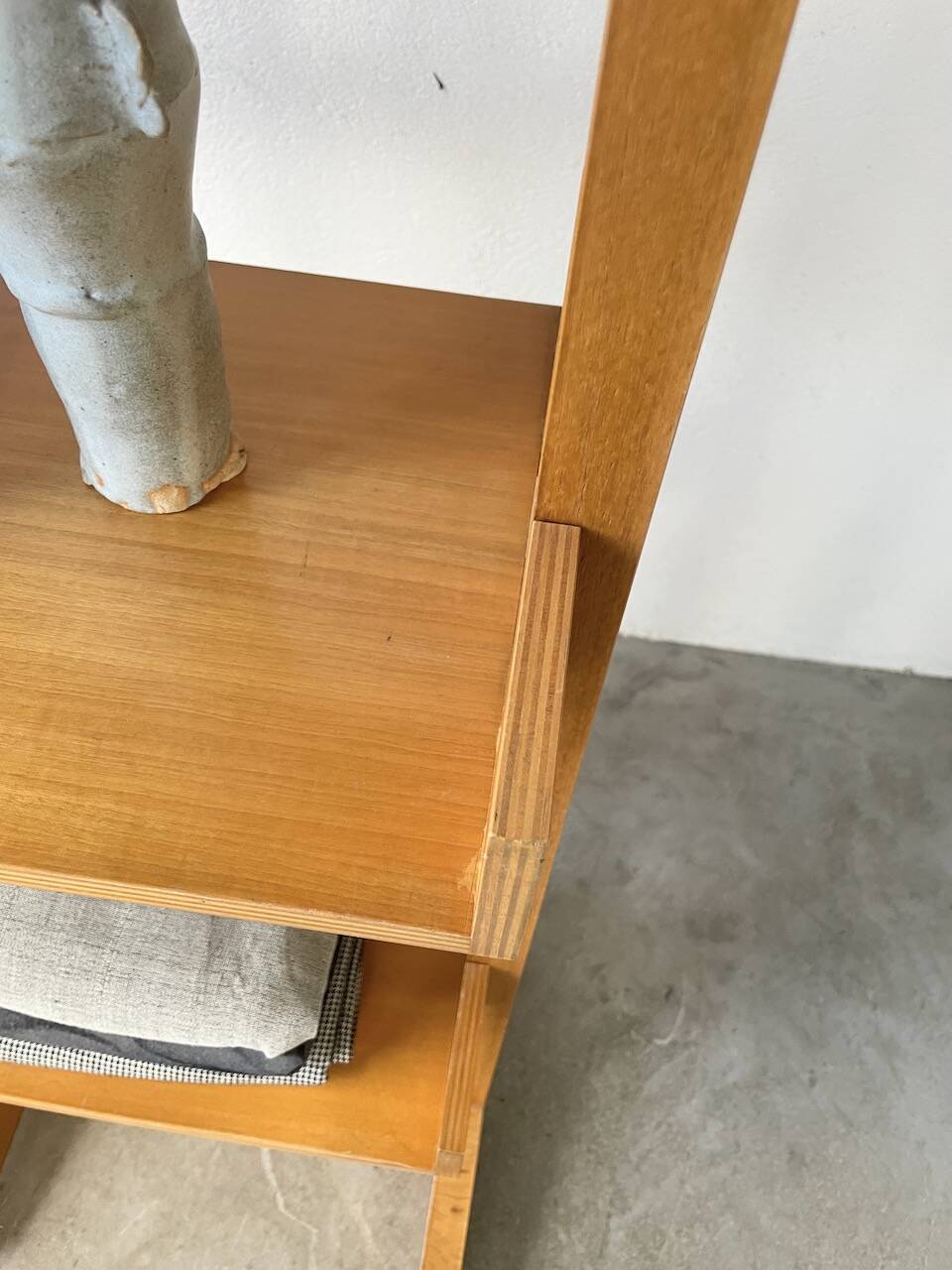 Bookcase on solid beech legs from the 80s