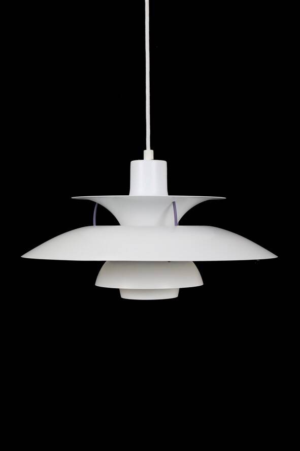 Louis Poulsen / Poul Henningsen “PH 5” pendant lamp with glass diffuser / Mid-century Danish modern design / PH5