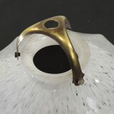 suspension with marbled opaline lampshade/vintage